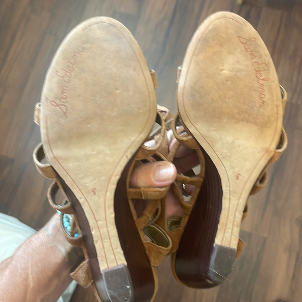 Sam edelson "Sandra" Fringe Wedge Sandal - Picture 7 of 7